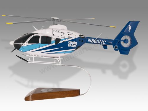 Airbus Eurocopter H135 EC135 UNC Carolina Air Care Wood Handcrafted Replica Display Model