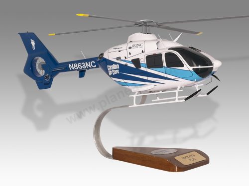 Airbus Eurocopter H135 EC135 UNC Carolina Air Care Wood Handcrafted Replica Display Model