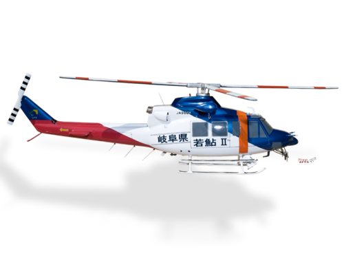 Bell 412 EP Gifu Wood Handcrafted Replica Display Model