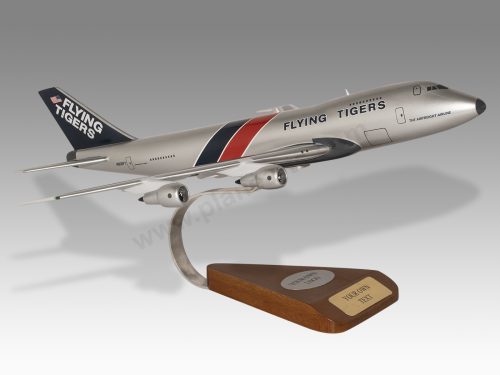 Boeing 747-200F Flying Tigers Wood Handcrafted Replica Display Model