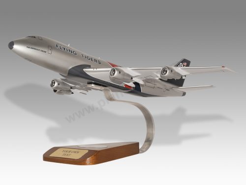 Boeing 747-200F Flying Tigers Wood Handcrafted Replica Display Model