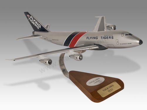 Boeing 747-200F Flying Tigers Wood Handcrafted Replica Display Model