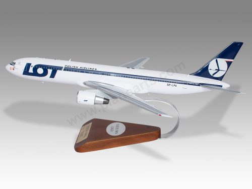 Boeing 767-300ER LOT Polish Airlines Wood Handcrafted Replica Display Model