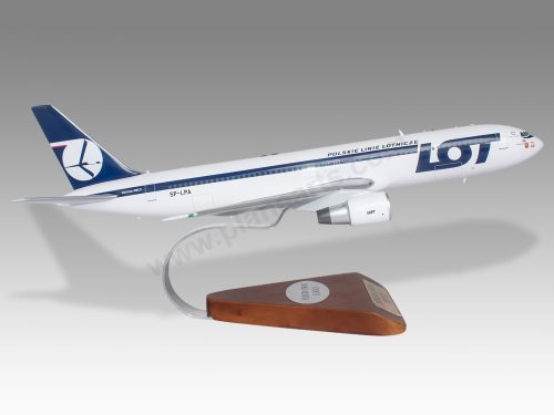 Boeing 767-300ER LOT Polish Airlines Wood Handcrafted Replica Display Model