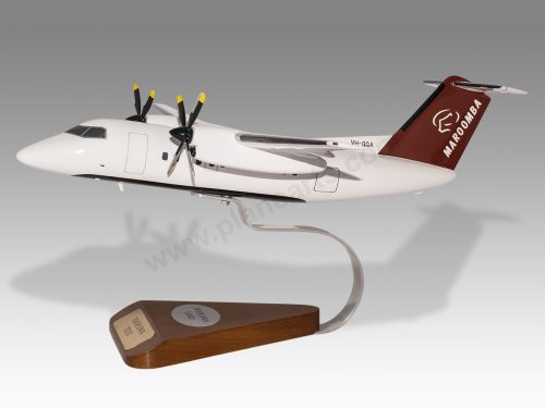 De Havilland Dash 8-100 Maroomba Airlines Wood Handcrafted Replica Display Model