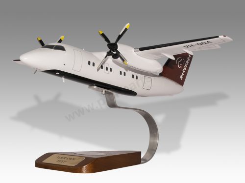 De Havilland Dash 8-100 Maroomba Airlines Wood Handcrafted Replica Display Model