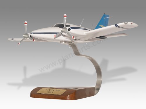 Piper Seneca Gulf Golden International Flying Academy Wood Handcrafted Replica Display Model