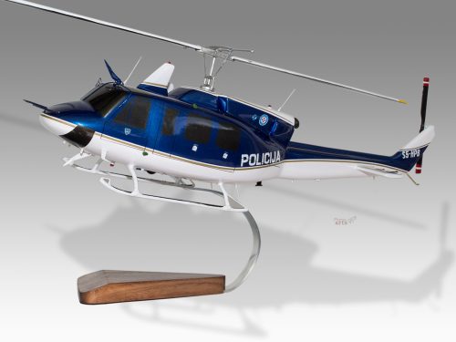 Agusta Bell AB-212 Slovenia Police Wood Replica Scale Custom Helicopter Model