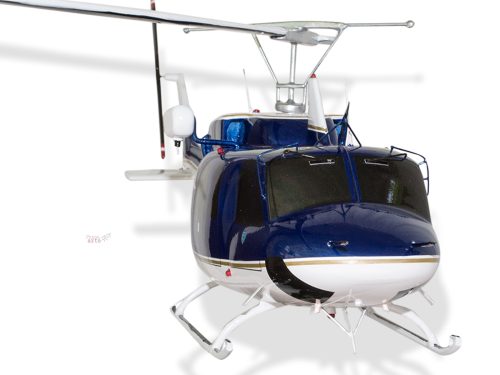 Agusta Bell AB-212 Slovenia Police Wood Replica Scale Custom Helicopter Model