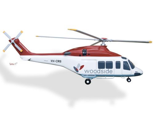 Agusta Bell AB139 Woodside Wood Replica Scale Custom Helicopter Model