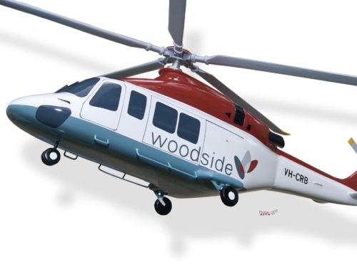 Agusta Bell AB139 Woodside Wood Replica Scale Custom Helicopter Model