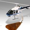 Bell 206B-3 Jet Ranger LAPD Los Angeles Police Department Wood Replica Scale Custom Helicopter Model