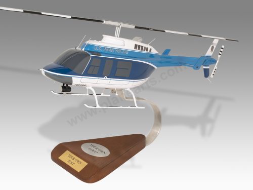 Bell 206 206L-1 Longranger ll U.S Park Police Wood Replica Scale Custom Helicopter Model