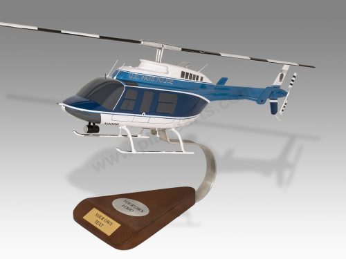 Bell 206 206L-1 Longranger ll U.S Park Police Wood Handcrafted Replica Display Model