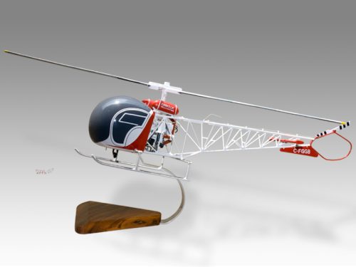 Bell 47 47G-2 Chinook Wood Replica Scale Custom Helicopter Model