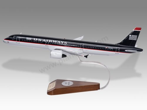 Airbus A321 US Airways Handmade Solid Mahogany Wood or Solid Cast Resin Replica Scale Desktop Display Custom Made Model Aircraft.