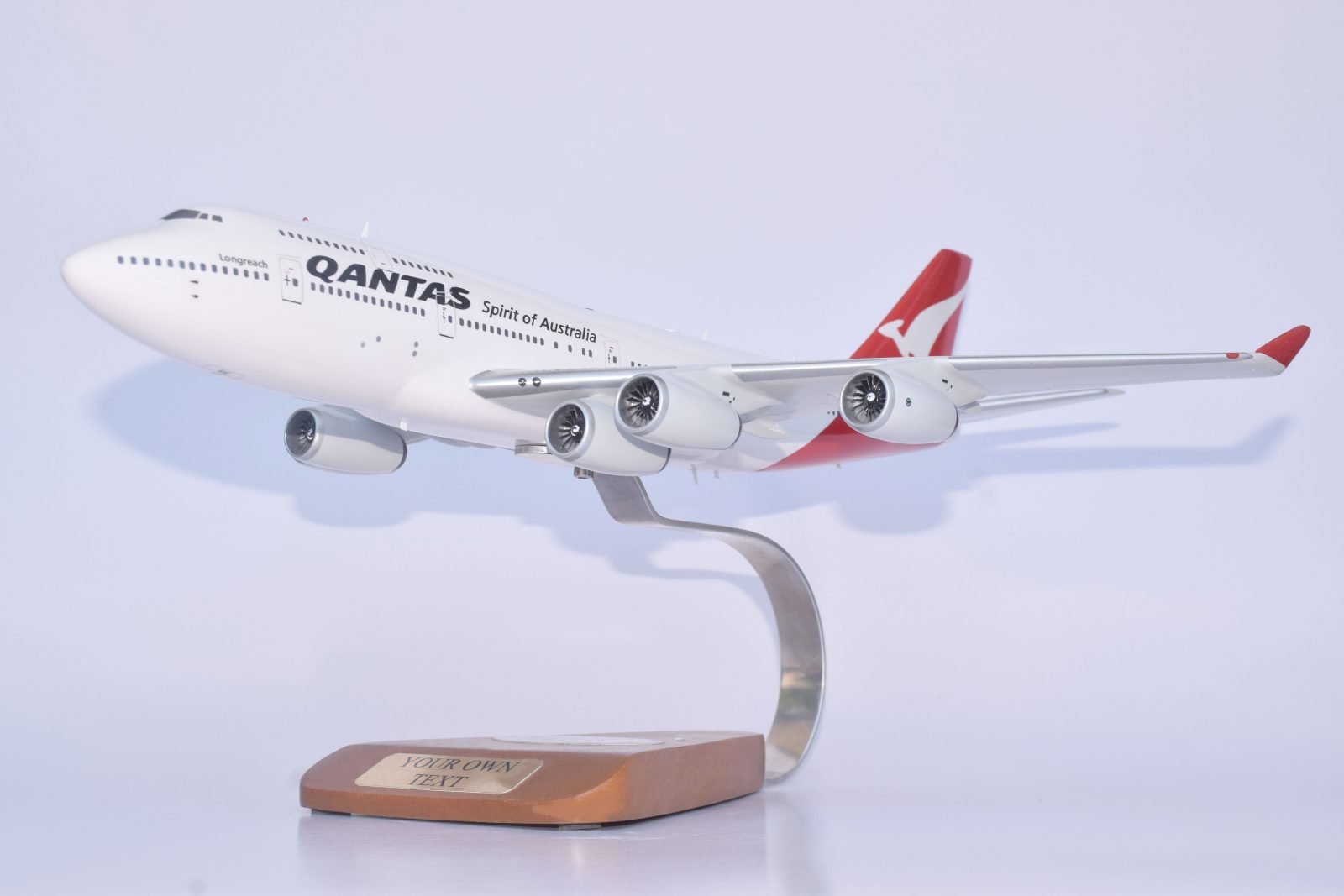 Boeing 747-400 Qantas Spirit of Australia Wood Replica Scale Custom Model Aircraft