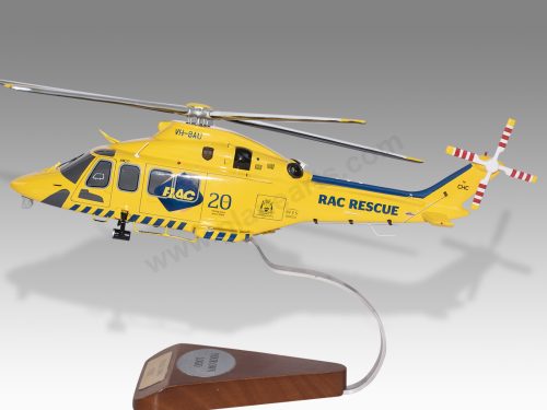 AW139 RAC Rescue Wood Resin Replica Scale Custom Model Aircraft