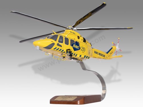 AW139 RAC Rescue Wood Resin Replica Scale Custom Model Aircraft