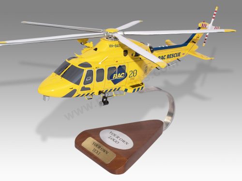 AW139 RAC Rescue Wood Resin Replica Scale Custom Model Aircraft