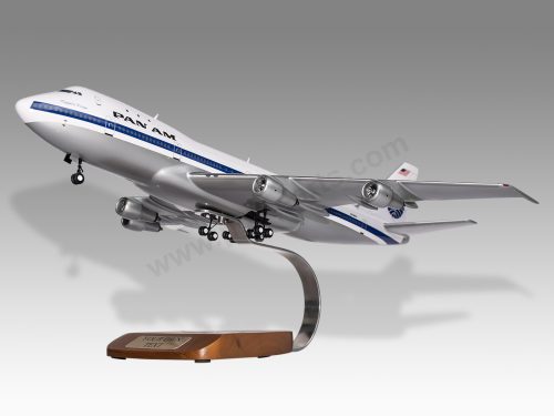 Boeing 747-100 Pan Am Wood Resin Replica Scale Custom Model Aircraft