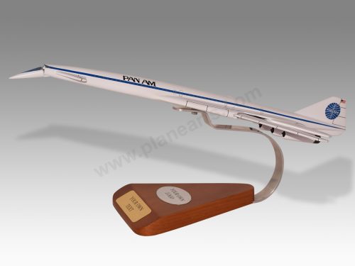 Boeing 2707-200 Pan Am Moveable Wings Wood Replica Scale Custom Model Aircraft