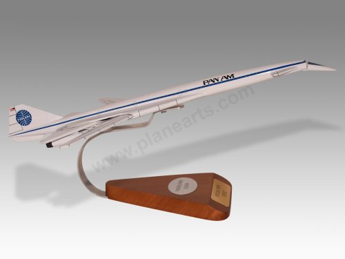 Boeing 2707-200 Pan Am Moveable Wings Wood Replica Scale Custom Model Aircraft