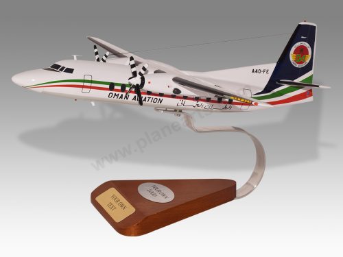 Fokker F27 Oman Aviation Wood Replica Scale Custom Model Aircraft