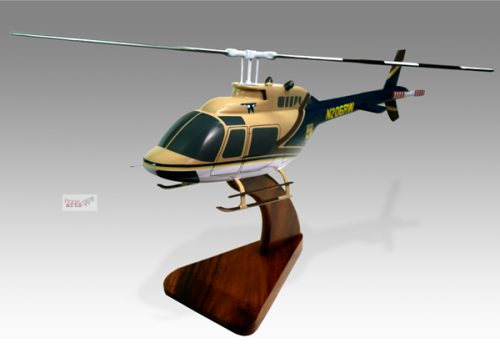Bell 206 Wildlife & Fisheries USA Wood Replica Scale Custom Helicopter Model