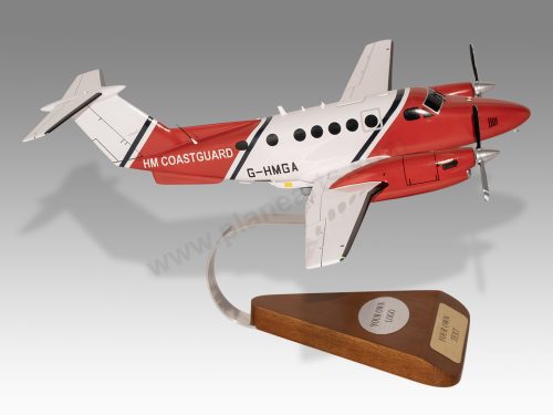 Beech 200 Super King Air HM Coastguard Wood Resin Replica Scale Custom Model Aircraft