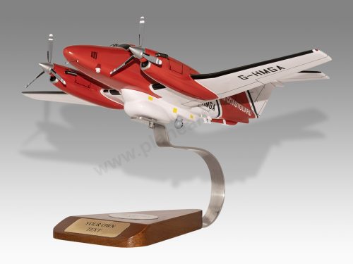 Beech 200 Super King Air HM Coastguard Wood Resin Replica Scale Custom Model Aircraft