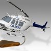 Bell 206 206L Long Ranger CQ Rescue Wood Replica Scale Custom Helicopter Model