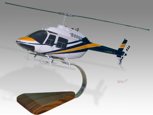Bell 206 206B JetRanger Wood Replica Scale Custom Helicopter Model