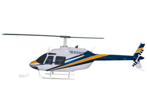 Bell 206 206B JetRanger Wood Replica Scale Custom Helicopter Model