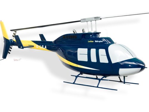 Bell 206 206L-1 LongRanger II Lothian Helicopters Wood Replica Scale Custom Helicopter Model