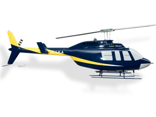 Bell 206 206L-1 LongRanger II Lothian Helicopters Wood Replica Scale Custom Helicopter Model