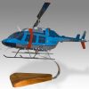 Bell 206 206L-4 Kanagawa Police Department Wood Replica Scale Custom Helicopter Model