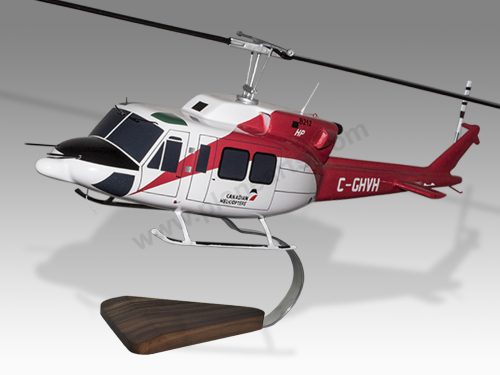 Bell 212 Canadian Wood Replica Scale Custom Helicopter Model