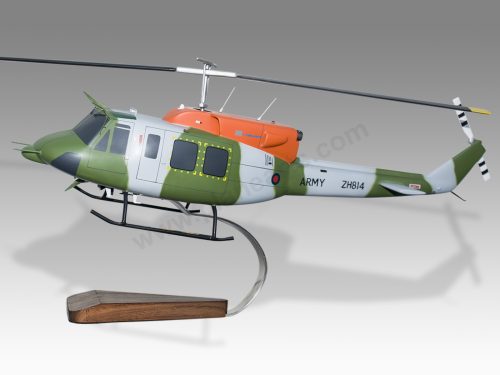 Bell 212 UK Army Air Corps Wood Replica Scale Custom Helicopter Model
