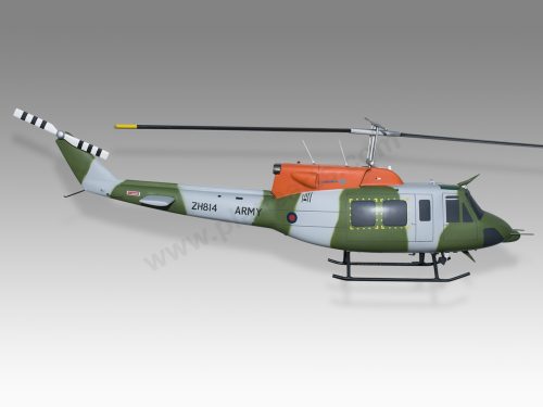 Bell 212 UK Army Air Corps Wood Replica Scale Custom Helicopter Model