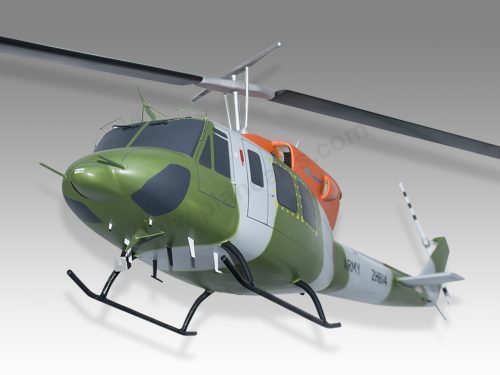 Bell 212 UK Army Air Corps Wood Replica Scale Custom Helicopter Model