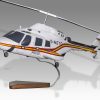 Bell 222 Metropolitan Police Air Support Wood Replica Scale Custom Helicopter Model