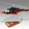 Bell 222 Redwolf Red Wolf The Firm Wood Replica Scale Custom Helicopter Model