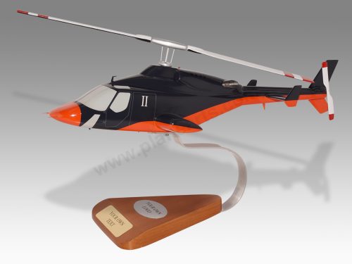 Bell 222 Redwolf Red Wolf The Firm Wood Replica Scale Custom Helicopter Model