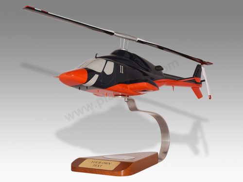 Bell 222 Redwolf Red Wolf The Firm Wood Replica Scale Custom Helicopter Model