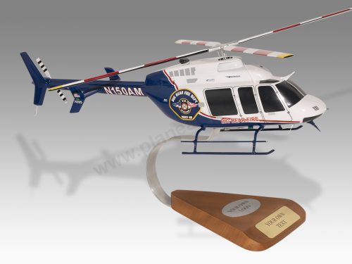 Bell 407 Big Bear Fire Wood Replica Scale Custom Helicopter Model