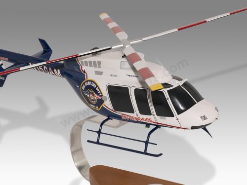 Bell 407 Big Bear Fire Wood Replica Scale Custom Helicopter Model