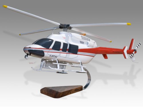 Bell 407 Wood Replica Scale Custom Helicopter Model