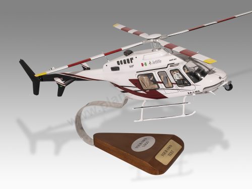 Bell 407 Jetlife Wood Resin Replica Scale Custom Model Helicopter