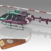 Bell 407 LifeFlight Eagle Wood Replica Scale Custom Helicopter Model